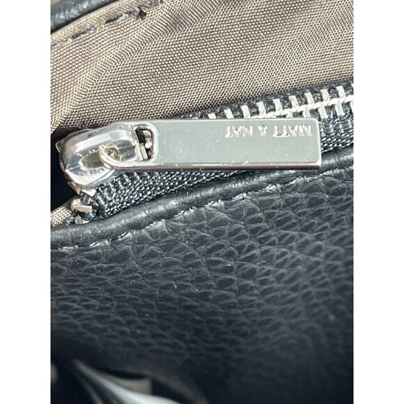 Matt And Nat Women's Adel Purity Black Vegan Leather Shoulder Crossbody Bag Sz M - Picture 10 of 16